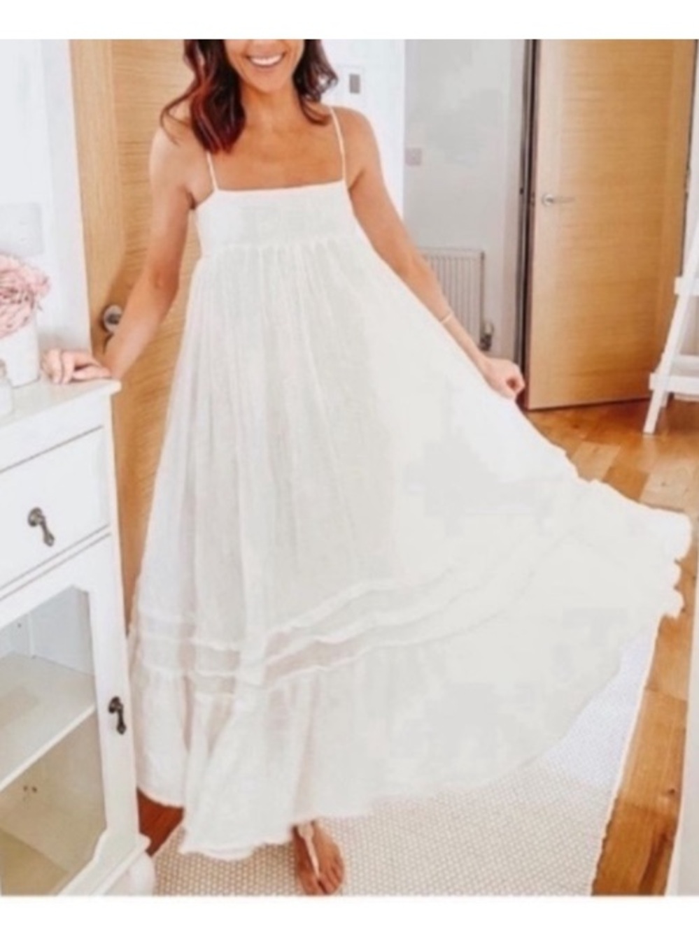 NWT! š Free People Santorini Gauze Maxi Dress. - Picture 9 of 10